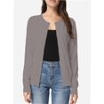 thumbnail image 1 of Women's Crew Neck Button Down Long Sleeve Cardigan Sweater, 1 of 4