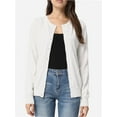 thumbnail image 1 of Women's Crew Neck Button Down Long Sleeve Cardigan Sweater, 1 of 4