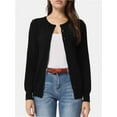 thumbnail image 1 of Women's Crew Neck Button Down Long Sleeve Cardigan Sweater, 1 of 7