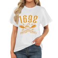 thumbnail image 1 of Women's Crew Neck Fall Halloween 1692 They Missed Graphic Casual Thanksgiving Tops, 1 of 5