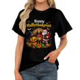 thumbnail image 1 of Women's Crew Neck Fall Halloween Happy Festival Graphic Casual Thanksgiving Tops, 1 of 5