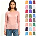 thumbnail image 1 of Women’s Crew Neck Long Sleeve Basic T-Shirt, Womens Everyday Casual Top, Women's Plus, Size S-4XL, 1 of 6