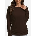 thumbnail image 1 of Women's Crew Neck Long Sleeve Bat Wing Dolman Top Premium Shirt, 1 of 6