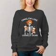 thumbnail image 1 of Women's  Crew Neck Pullover Cozy Clothes Autumn Winter-Glasses Skull Print, 1 of 16