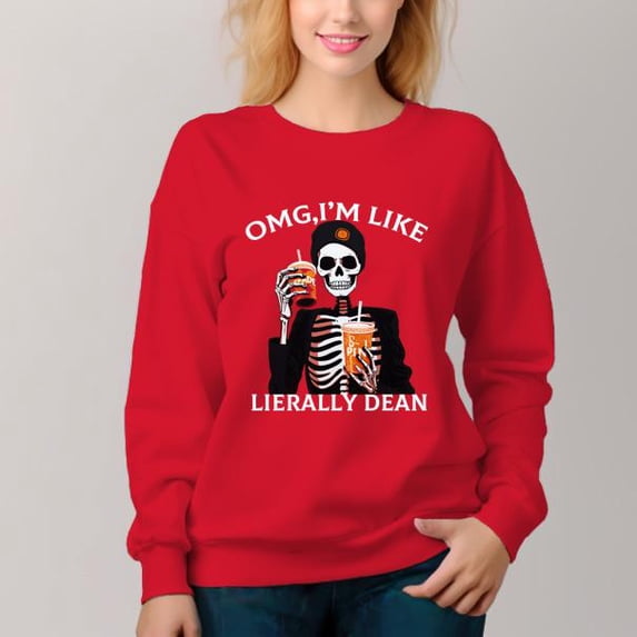 Women's Crew Neck Pullover Cozy Clothes Autumn Winter-Skull Print