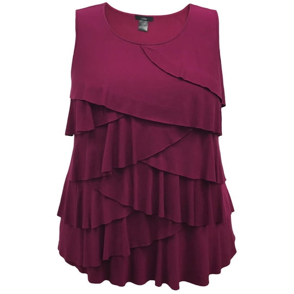 Women's Crew Neck Ruffle Tank