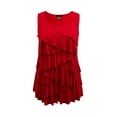 thumbnail image 1 of Women's Crew Neck Ruffle Tank, 1 of 4