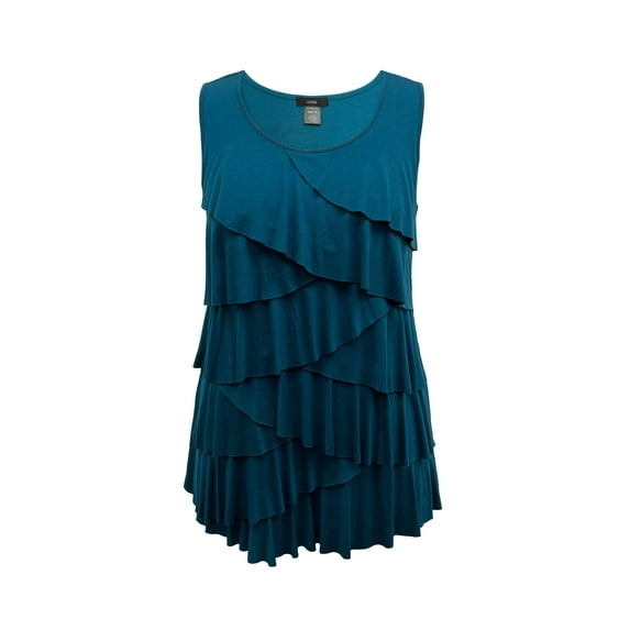 Women's Crew Neck Ruffle Tank