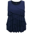 thumbnail image 1 of Women's Crew Neck Ruffle Tank, 1 of 4