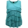 thumbnail image 1 of Women's Crew Neck Ruffle Tank, 1 of 4