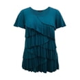 thumbnail image 1 of Women's Crew Neck Short Sleeve Ruffle Top, 1 of 4