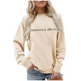 thumbnail image 1 of Women's Crew Neck Sweatshirt Expensive And Difficult Funny Graphic Sweatshirt Satirical Long Sleeve Top Mom Sweatshirt Jackets Women Hoodie Hoodies Sweaters Women Dressy Zipper Sweatshirts Women No, 1 of 4