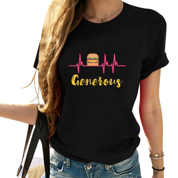 Women's Crew Neck Tee with Cute Graphics