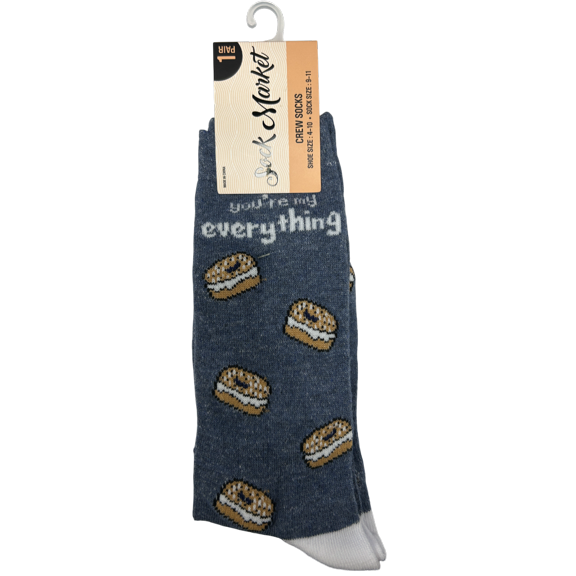 Women's Crew Socks, Fun, Quirky Patterns with Unicorns, Sayings, Graphics, Soft Stretchy Fabric for Comfort, Versatile Crew Length, Perfect for Sneakers, Boots, Lounging, Fashionable, Blue