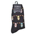 thumbnail image 1 of Women's Crew Socks - K Bell - Cute Moose Black, 1 of 3