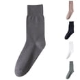thumbnail image 1 of Women's Crew Socks, Thin Loose Fit Soft Wide Stretchy Ankle Socks, No Show Socks for Sneakers and Everyday Wear, Shoe Size 6-9 Casual Socks-Black, 1 of 3