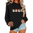 thumbnail image 1 of Women's Crewneck Shirts Christmas Sweatshirts Top Fashion Cute Santa Claus Printed Pullover Winter Long Sleeve Sweaters Loose Plus Size Blouses Tops, 1 of 6