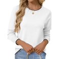 thumbnail image 1 of Women's Crewneck Sweater White M, 1 of 9