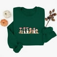 thumbnail image 1 of Women's Crewneck Sweatshirt Holiday, Vacation Graphic Tees Tops Fall Fashion Long Sleeve Pullover Green-2 S, 1 of 6