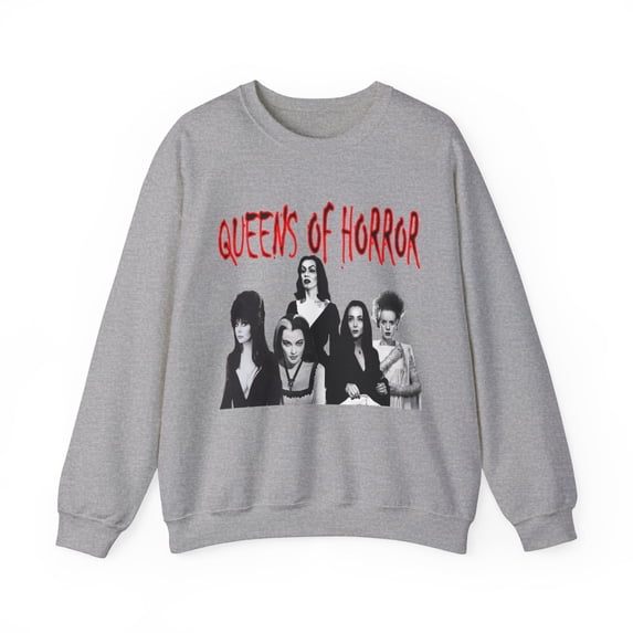 Women's Crewneck Sweatshirt-Morticia-Munster-Frankenstein Bride-Elvira