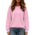 thumbnail image 1 of Women's Crewneck Sweatshirt Soft Everyday Pullover Top with Drop Shoulder Relaxed Fit Fall Layering Sweatshirts, M, 1 of 6