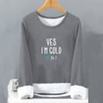 thumbnail image 1 of Women's Crewneck Sweatshirt Warm Lined Sweatshirts Long Sleeve Underwear Winter Fleece Pullover Solid Color Warm Sweater With Sleeves Turned Over Top Sweater Underwear Winter Fleece Sweatshirt, 1 of 5