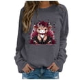 thumbnail image 1 of Women's Crewneck Sweatshirts Highland Cattle Print Fall 2026 Pullover Casual Lightweight Long Sleeve Tunic Tops, 1 of 6