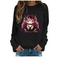 thumbnail image 1 of Women's Crewneck Sweatshirts Highland Cattle Print Fall 2026 Pullover Casual Lightweight Long Sleeve Tunic Tops, 1 of 6