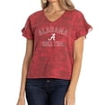thumbnail image 1 of Women's Crimson Alabama Crimson Tide Daisy Ruffle Sleeve V-Neck T-Shirt, 1 of 2