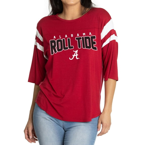 Women's Crimson Alabama Crimson Tide Relaxed Abigail Half-Sleeve T-Shirt