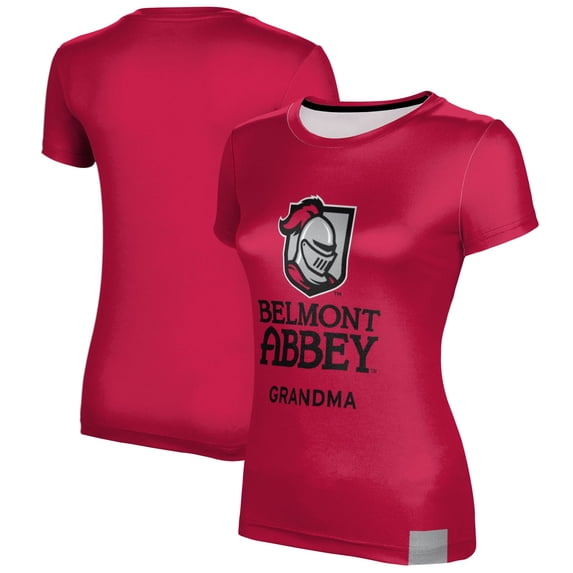 Women's Crimson Belmont Abbey Crusaders Grandma T-Shirt