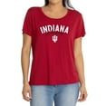 thumbnail image 1 of Women's Crimson Indiana Hoosiers Scarlet Scoop Neck T-Shirt, 1 of 2