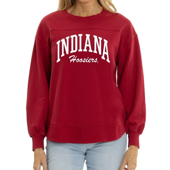 Women's  Crimson Indiana Hoosiers Yvette Pullover Sweatshirt
