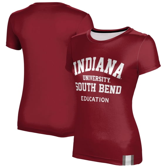 Women's Crimson Indiana University South Bend Titans Education T-Shirt