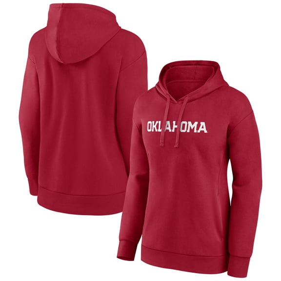 Women's Crimson Oklahoma Sooners Arch Pullover Hoodie