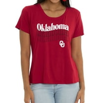 Women's Crimson Oklahoma Sooners Relaxed Scarlet Scoop Neck T-Shirt