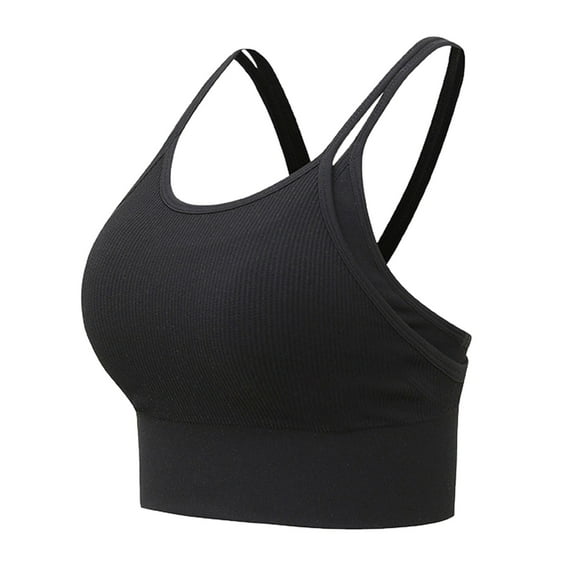 Women's Crisscross Back Padded Sports Bra - Racerback Crop Top for Workout/Yoga/Gym, Casual/Sexy Style, All Seasons - Polyester, Sizes S-XL