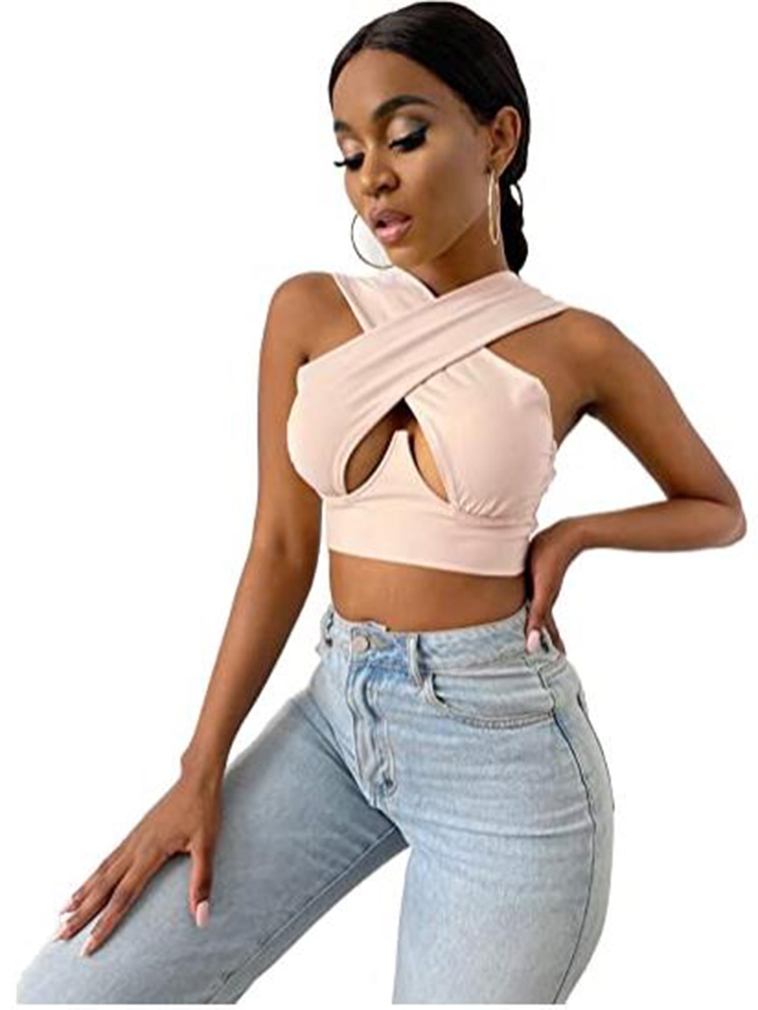Wrap Halter Tops for Women - Up to 69% off