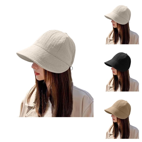 Women's Crochet Bucket Hat - Y2K Style Summer Beach Hat Foldable Women's Breathable Sun Shade Elegant Wide Brimmed Fisherman Hat