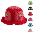 thumbnail image 1 of Women's Crochet Bucket Hat with Strawberry Design Summer Fashion Sun Hat, 1 of 5