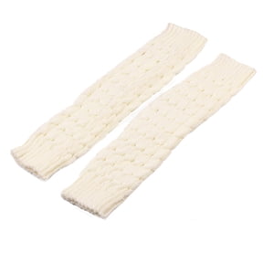 Women's Crochet Cable Knit Leg Warmers, Thick Warm Boot Cuffs Socks, Chunky Knitted Calf Sleeves for Winter Outdoor Snow & Cold Weather A One Size