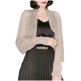thumbnail image 1 of Women's Crochet Cardigan Sweater Long Sleeve Lightweight Hollow-Out Cover Ups Soft Cable Knit Solid Sweater Tops, 1 of 5
