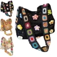 thumbnail image 1 of Women’s Crochet Ethnic Shoulder Bag, Women's Boho Embroidery Crossbody Bag, Hollow Out Knit Tote Handbag, Floral Pattern Breathable Shoulder Bag for Women Vacation Outdoor Pool Use,Khaki,Black, 1 of 6