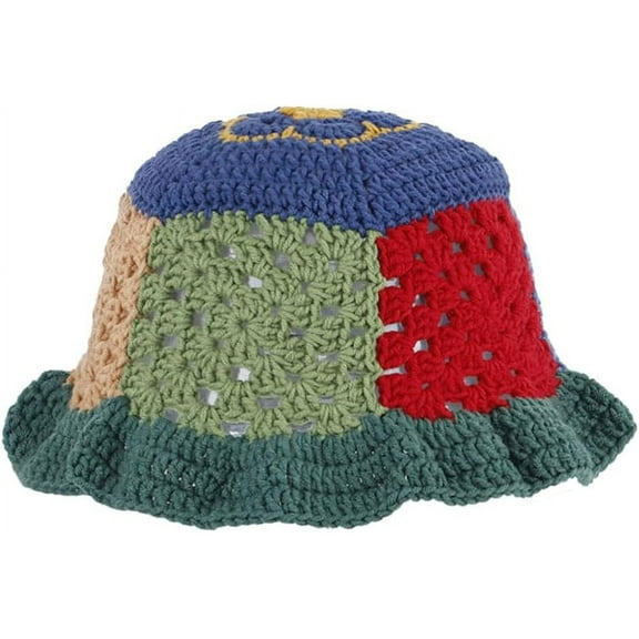 Women's Crochet Fisherman Hat Knitted Handmade Foldable Casual Cap Fashion Cute Comfortable