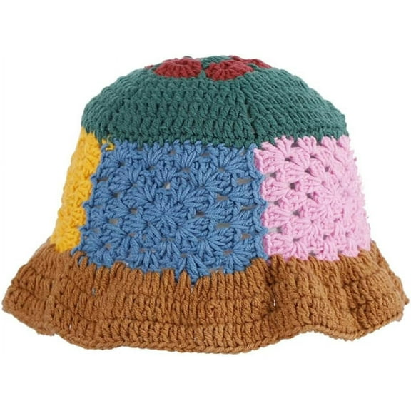 Women's Crochet Fisherman Hat Knitted Handmade Foldable Casual Cap Fashion Cute Comfortable
