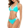 thumbnail image 1 of Women's Crochet Lace Bikini Two Piece Triangle Swimsuit Sexy Bathing Suits, 1 of 6
