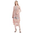 thumbnail image 1 of Women's Crochet Long Vest Boho Sleeveless Kimono Cardigan Swimwear Cover up, Mauve, One Size, 1 of 6