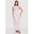 thumbnail image 1 of Women's Crochet Shadow Stripe Side Slit Maxi Dress, 1 of 3