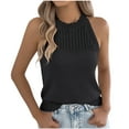 thumbnail image 1 of Women's Crochet Tank Tops 2025 Trendy Crewneck Sleeveless Hollow Out Knitted Pullover Sweater Vest Pullover Tops, 1 of 6