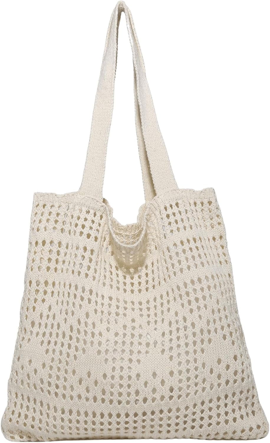 Women's Crochet Tote Bag Hollow Out Summer Shopping Bags Shoulder Handbags